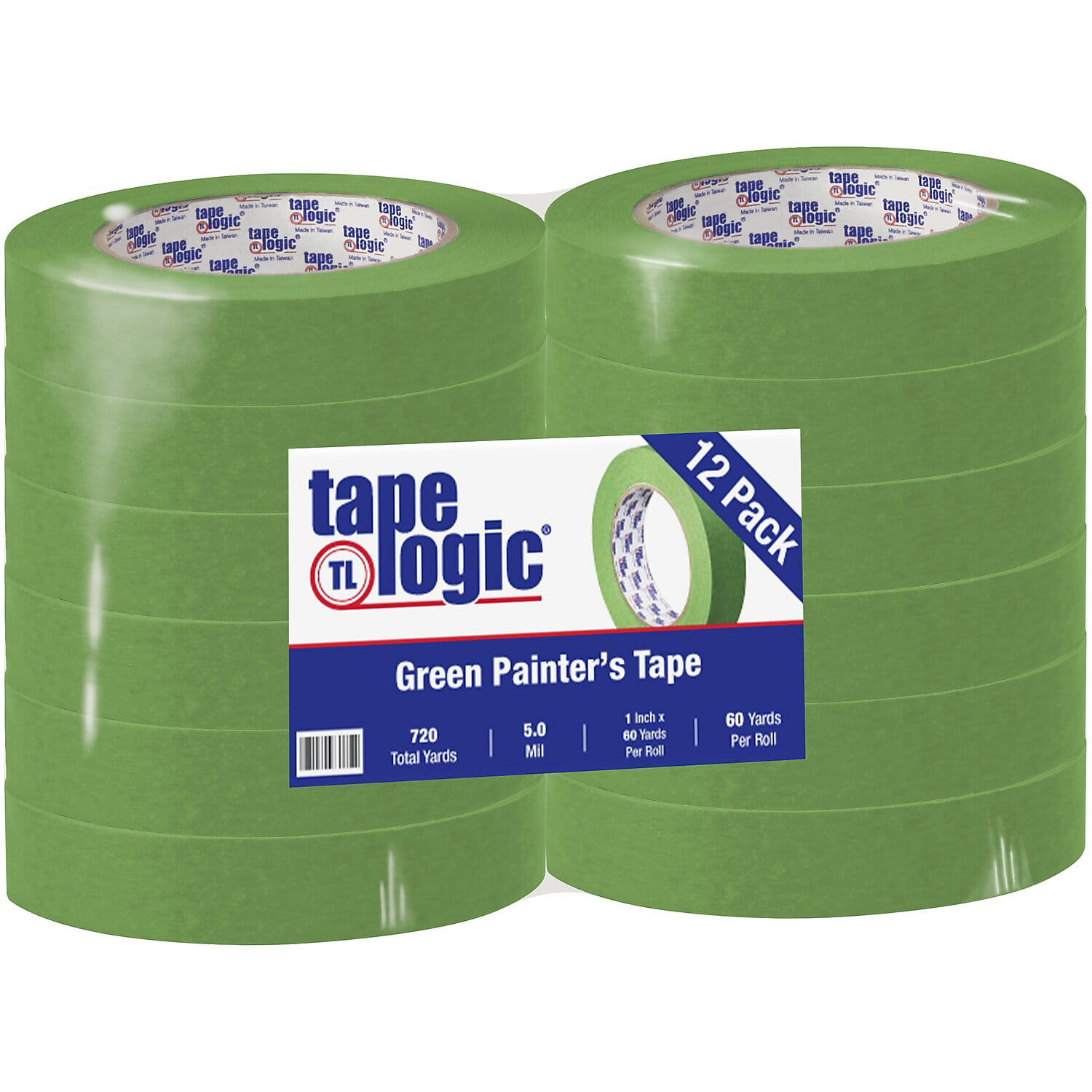 Tape Logic T935320012pk 1 In. X 60 Yards 3200 Green Painters Tape - Pack Of 12