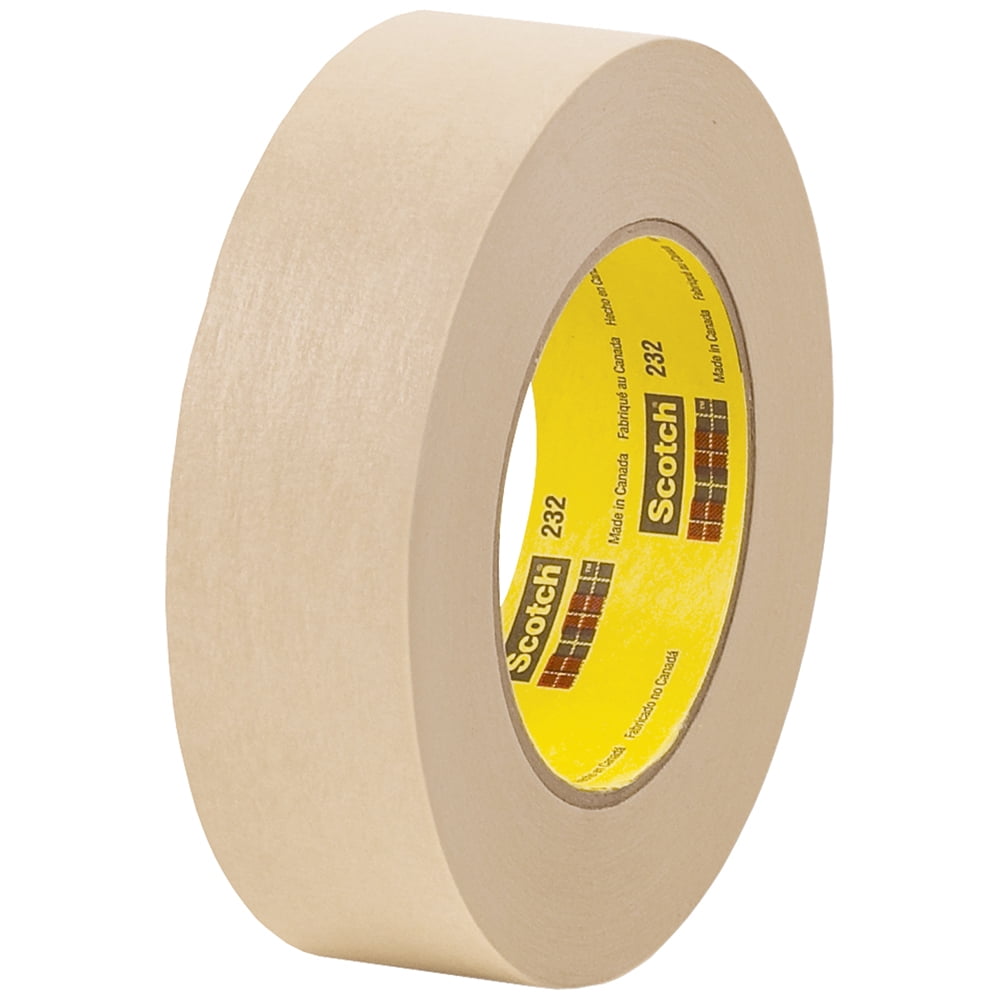 Scotch T93623212pk 1.50 In. X 60 Yards 232 Masking Tape, Tan - Pack Of 12