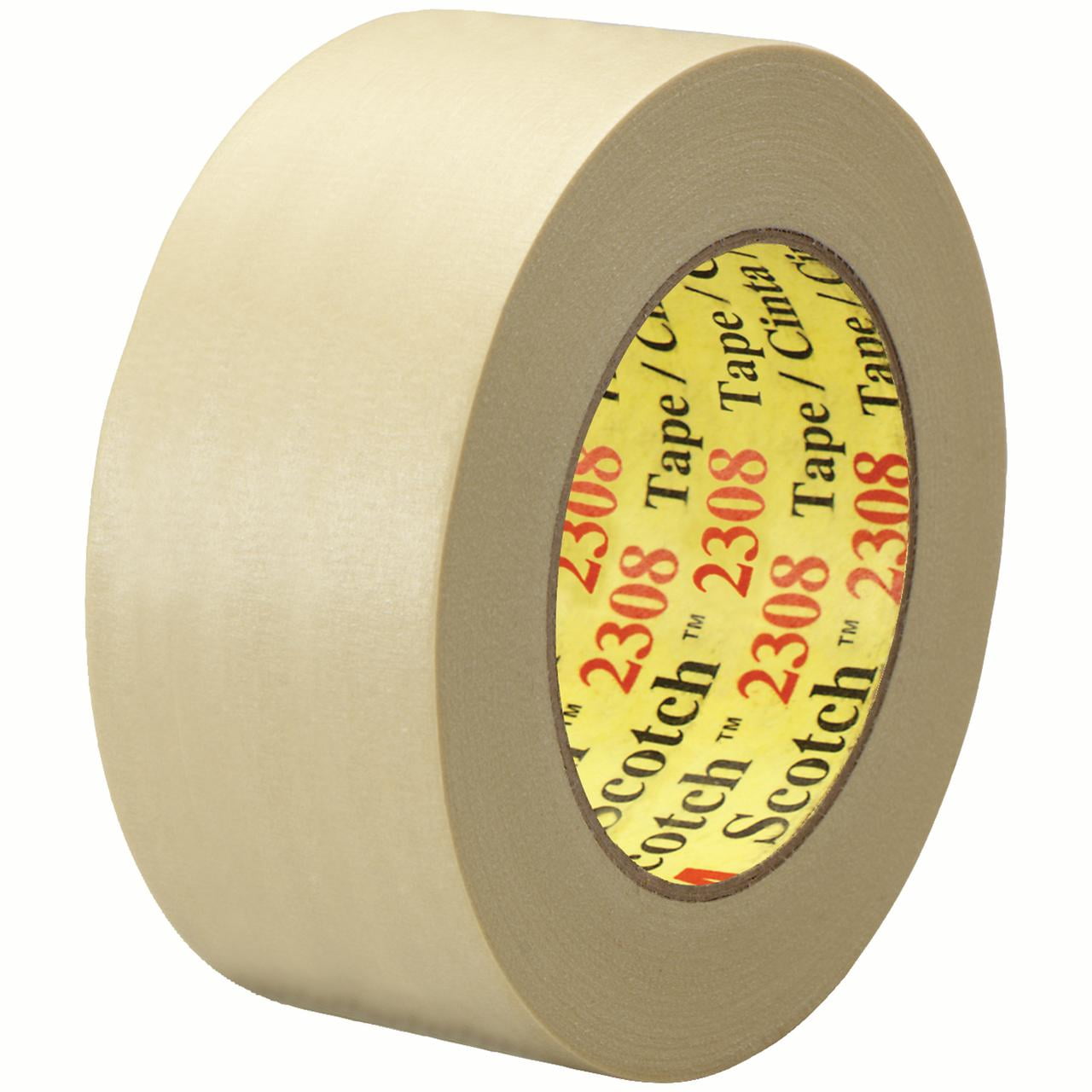 Scotch T9372308 2 In. X 60 Yards 2308 Masking Tape, Natural - Case Of 24
