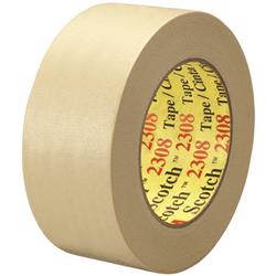 Scotch T937230812pk 2 In. X 60 Yards 2308 Masking Tape, Natural - Pack Of 12