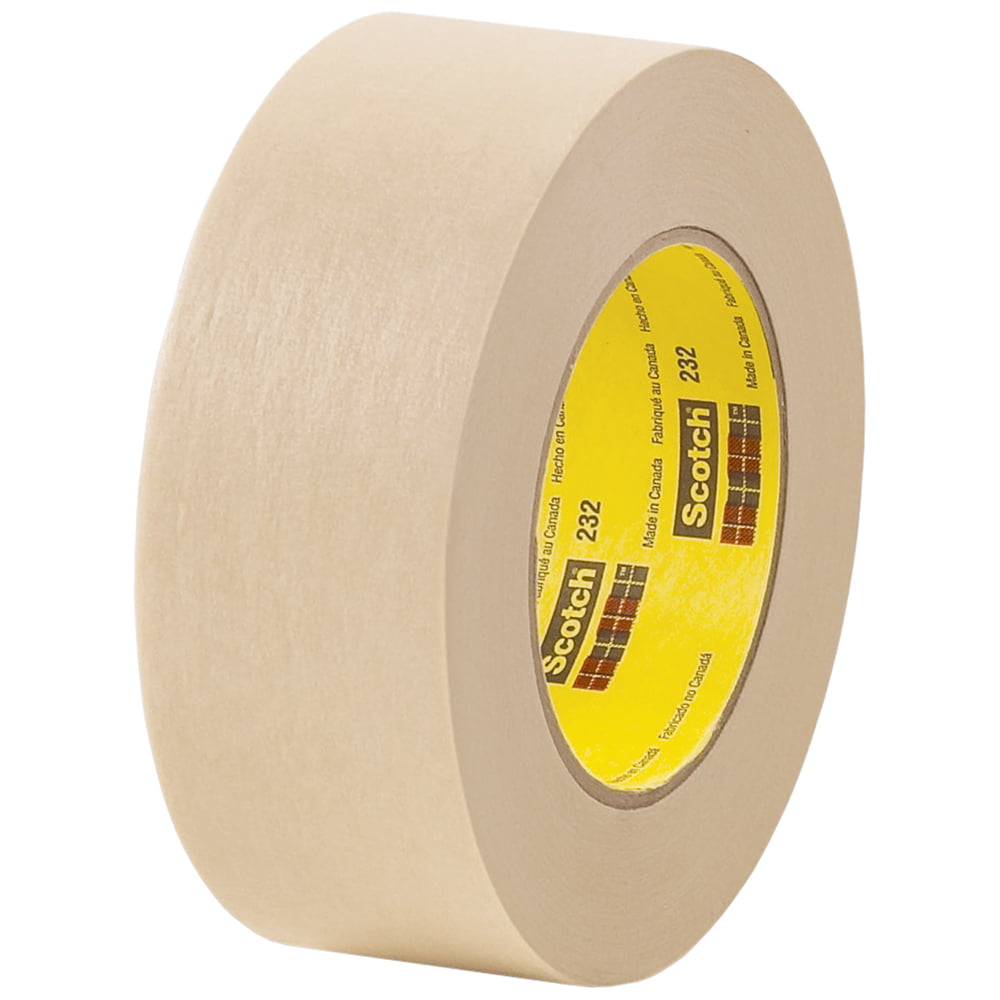 Scotch T93723212pk 2 In. X 60 Yards 232 Masking Tape, Tan - Pack Of 12