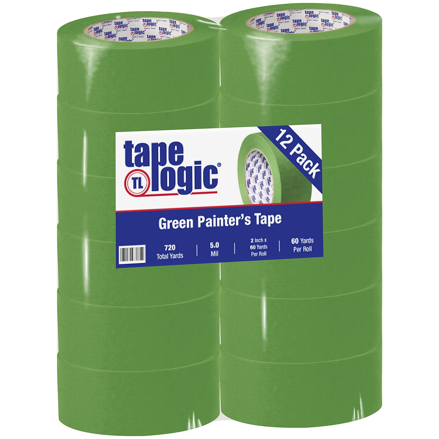 Tape Logic T937320012pk 2 In. X 60 Yards 3200 Green Painters Tape - Pack Of 12