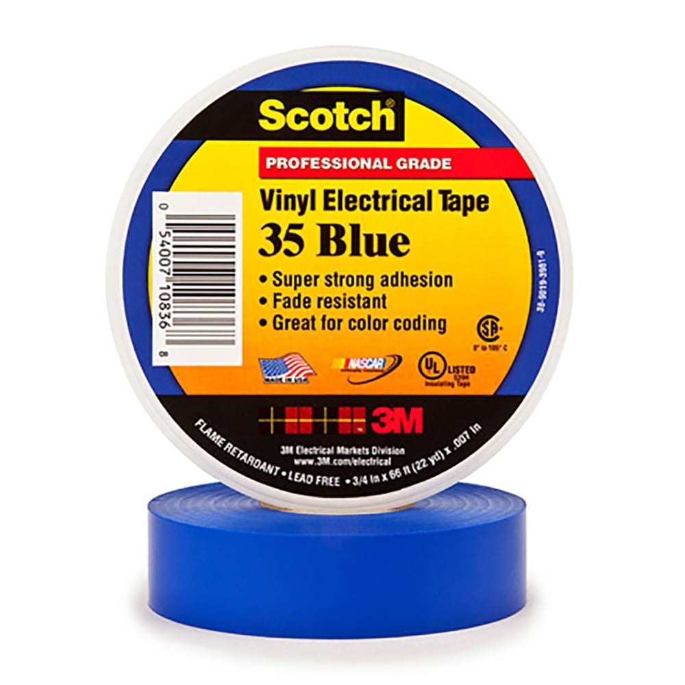 Scotch T96403510pkb 0.75 In. X 66 Ft. Blue 35 Electrical Tape - Pack Of 10