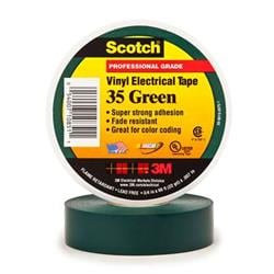 Scotch T96403510pkg 0.75 In. X 66 Ft. Green 35 Electrical Tape - Pack Of 10