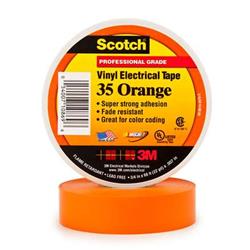 Scotch T964035o 0.75 In. X 66 Ft. Orange 35 Electrical Tape - Case Of 100