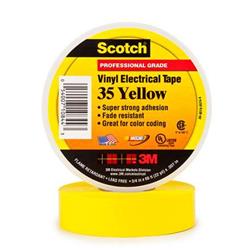 Scotch T964035y 0.75 In. X 66 Ft. Yellow 35 Electrical Tape - Case Of 100