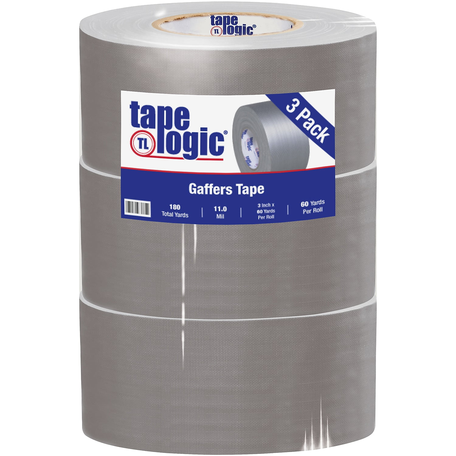 Tape Logic T98818gr3pk 3 In. X 60 Yards Gray Tape Logic 11 Mil Gaffers Tape, Pack Of 3 - 3 Per Case