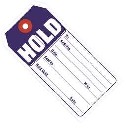 G26011 4.75 X 2.38 In. Hold Retail Tags - Case Of 500