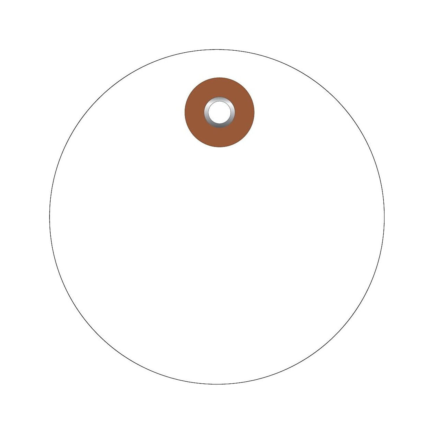 G26064 2 In. White Plastic Circle Tags - Pack Of 100
