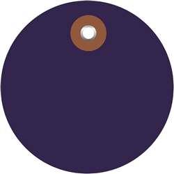 G26069w 2 In. Blue Plastic Circle Tags - Pre-wired - Pack Of 100