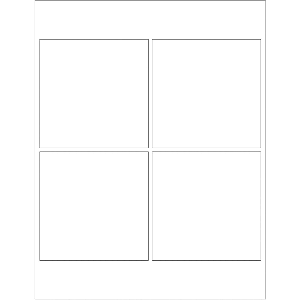 Tape Logic  4 x 4 in. White Rectangle Laser Labels - Pack of 400