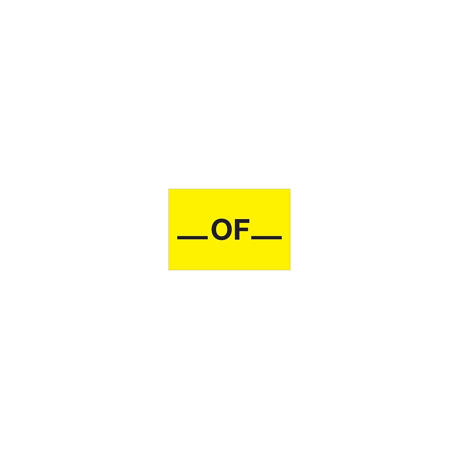 Dl1612 2 X 3 In. Dash Of Labels, Fluorescent Yellow