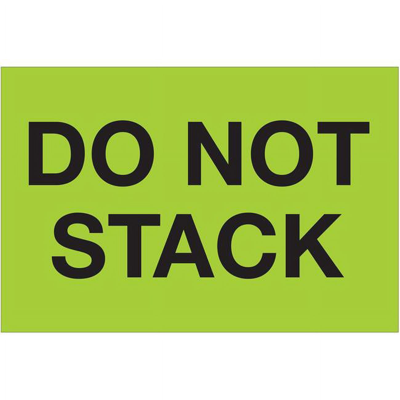 Dl1619 2 X 3 In. Do Not Stack Labels, Fluorescent Green