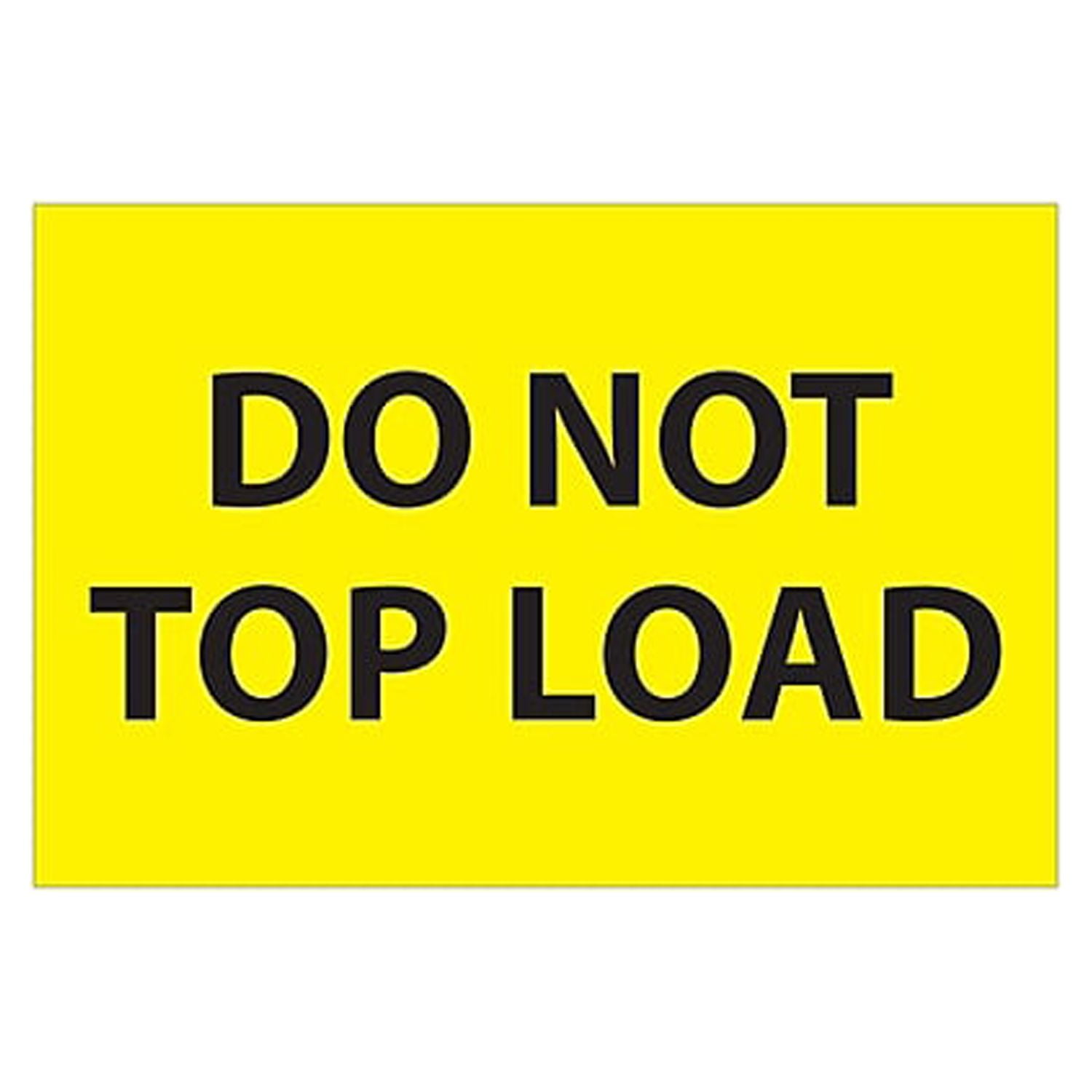 Dl1620 2 X 3 In. Do Not Top Load Labels, Fluorescent Yellow
