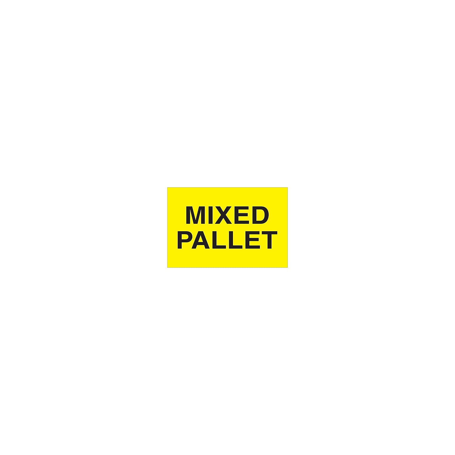 Dl1622 2 X 3 In. Mixed Pallet Labels, Fluorescent Yellow