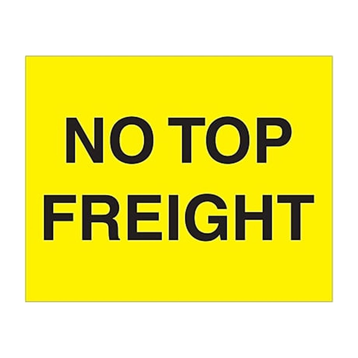 Dl1635 8 X 10 In. No Top Freight Labels, Fluorescent Yellow