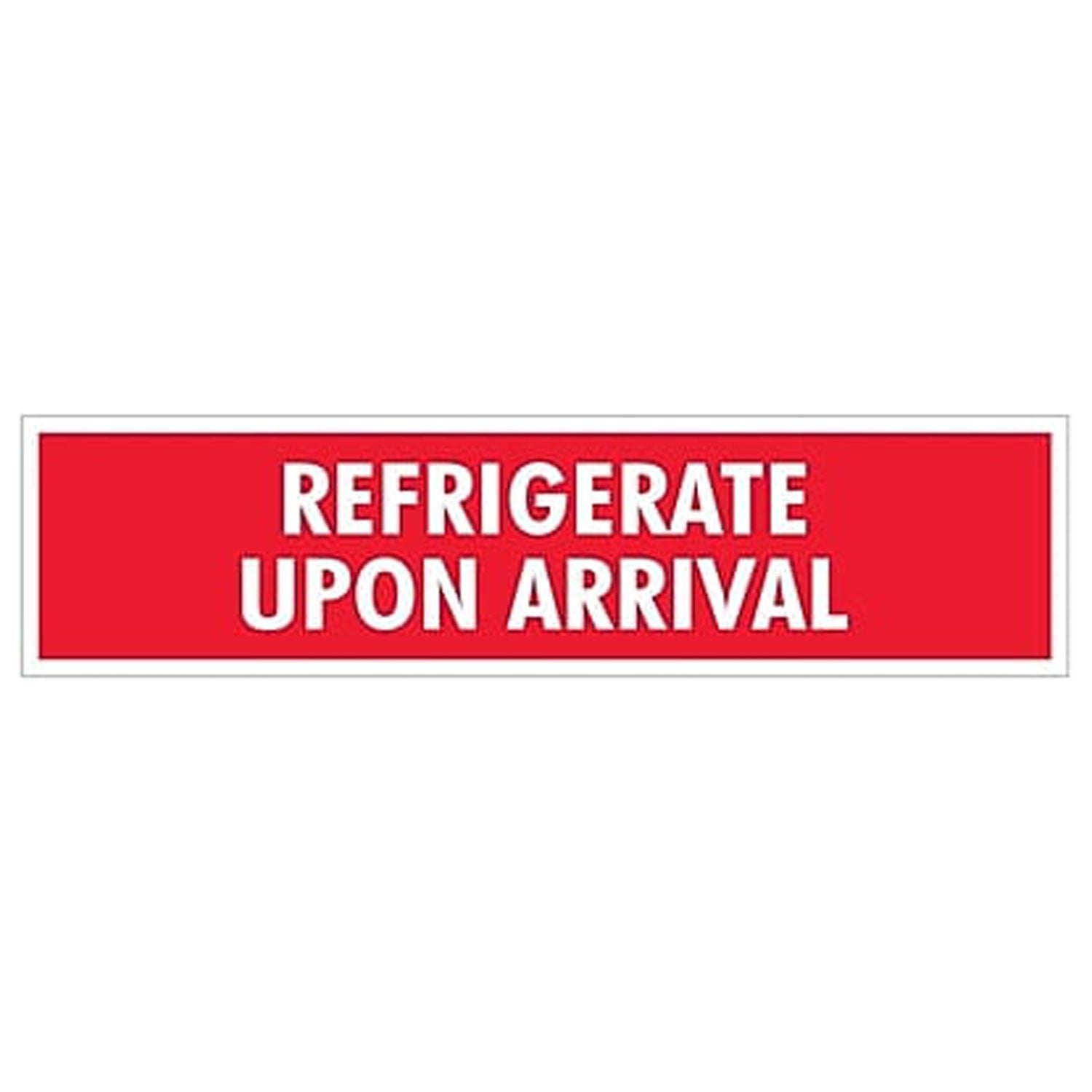 Dl1640 2 X 8 In. Refrigerate Upon Arrival Labels