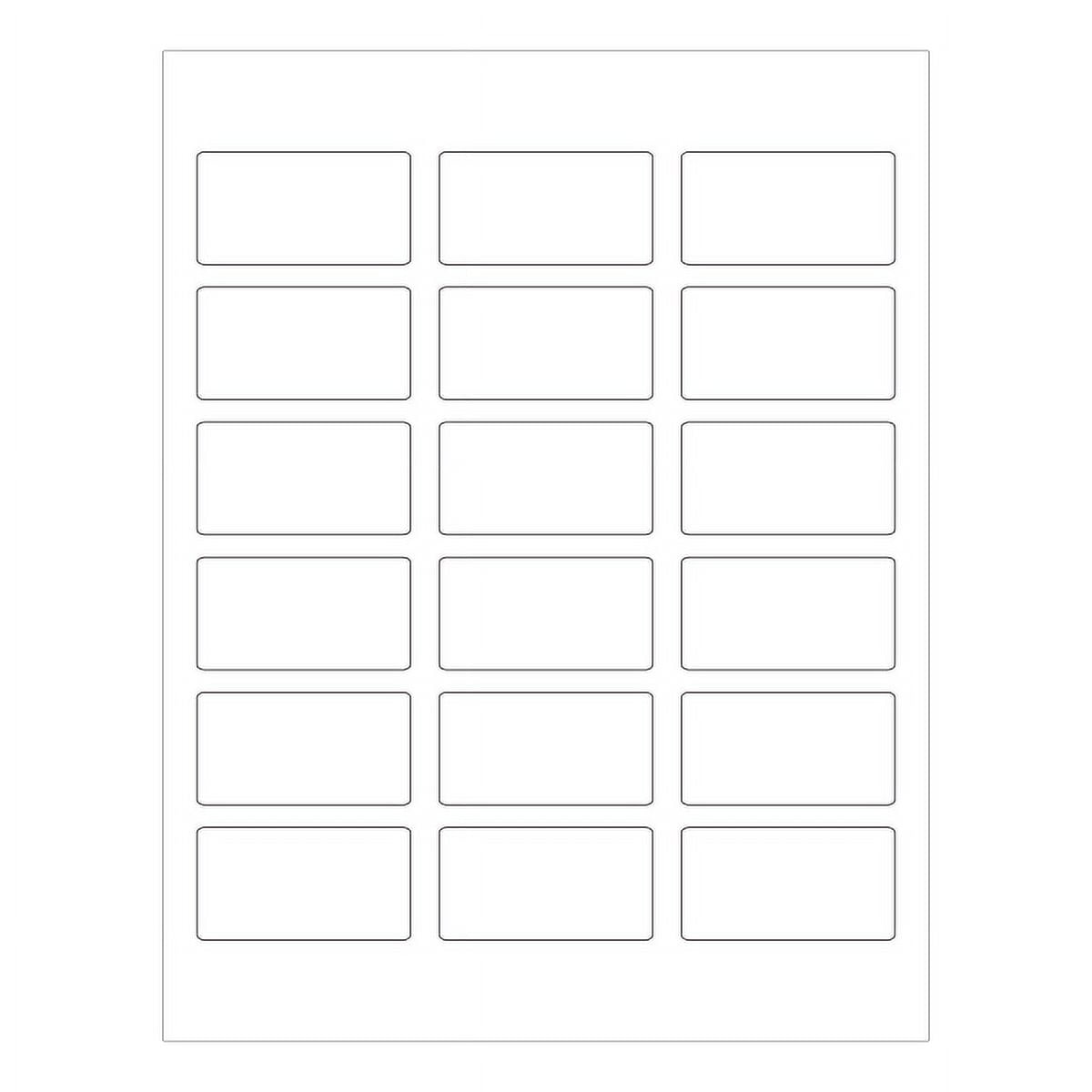 Ll169 2.375 X 1.25 In. Rectangle Laser Labels, White