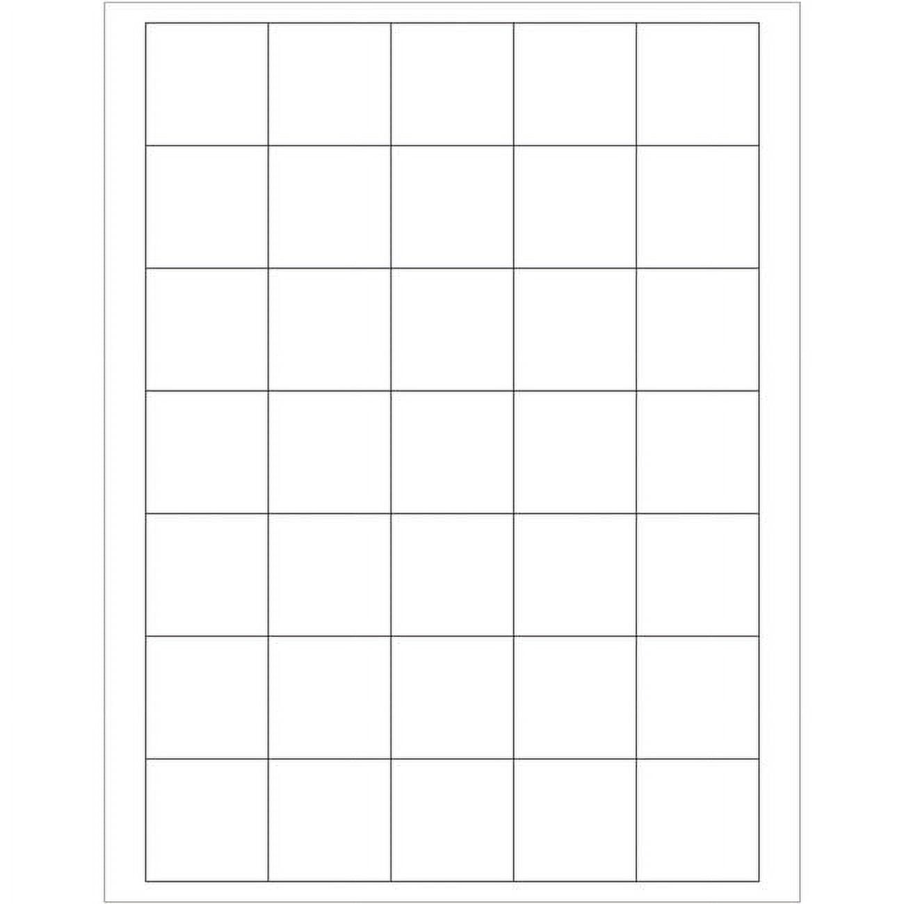 Ll272 1.5 X 1.5 In. Removable Rectangle Laser Labels, White