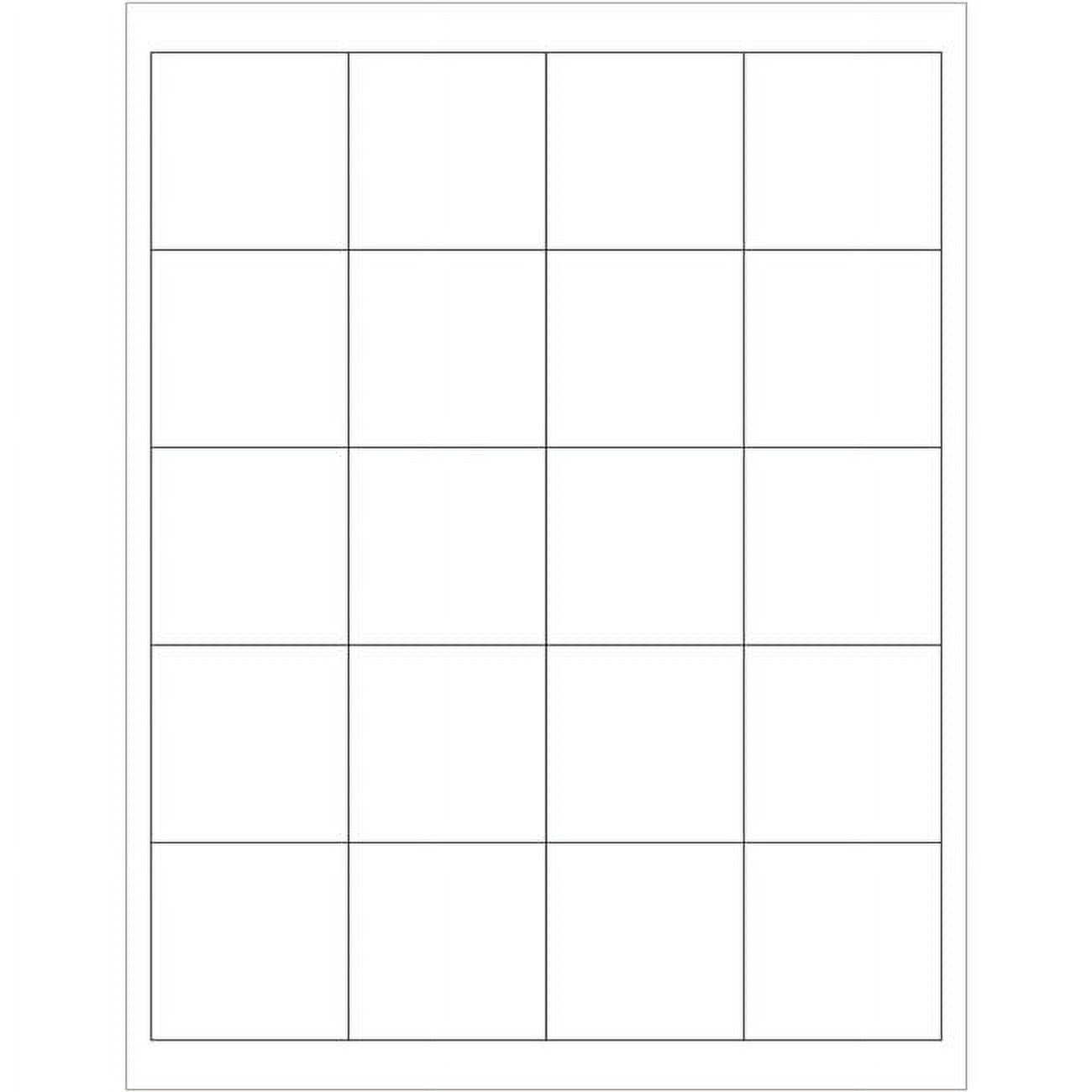 Ll273 2 X 2 In. Removable Rectangle Laser Labels, White