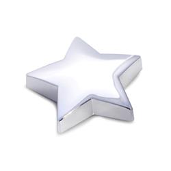 Bey-berk International D506 Silver Plated Star Paper Weight