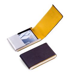 Bey-berk International D258n Brown Leather Business Card Case With Flip Top & Magnetic Closure