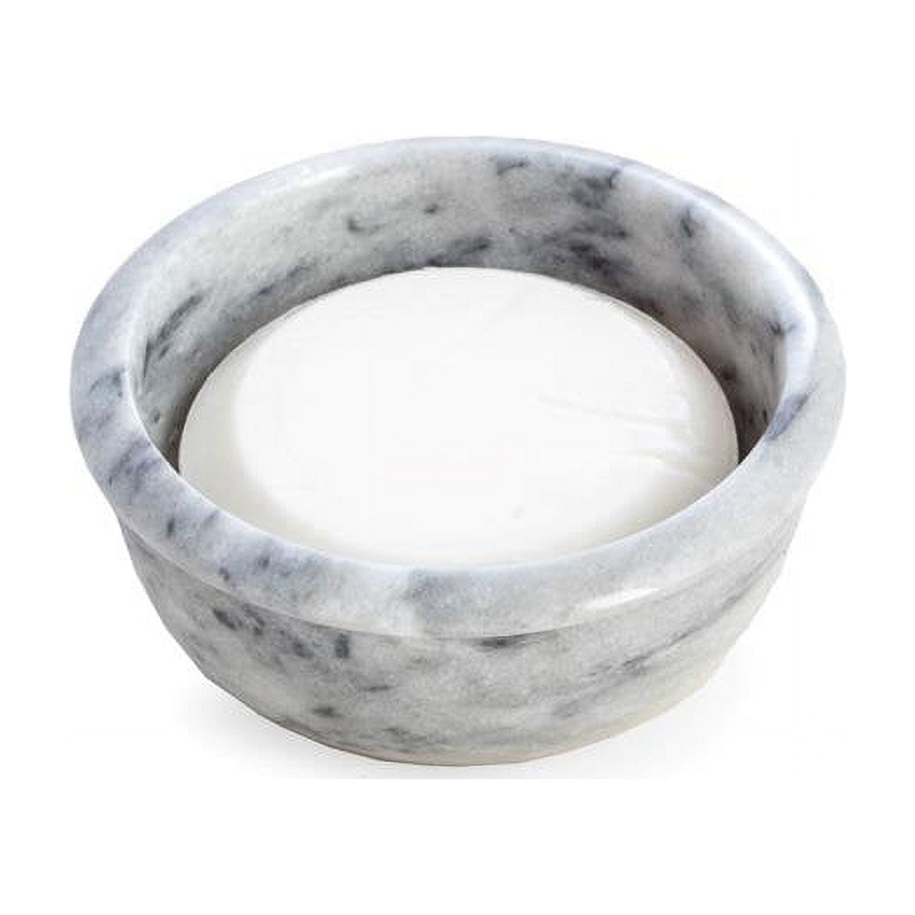 Bey-berk International Bb15 Solid Marble Shaving Bowl , Gray & White