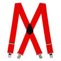 1.25 In. Suspenders Clip, Red