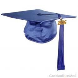 4690bl Adult Graduation Cap, Blue
