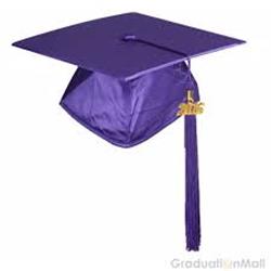 4690pu Adult Graduation Cap, Purple