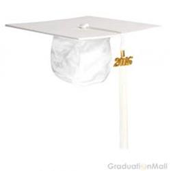 4690wh Adult Graduation Cap, White