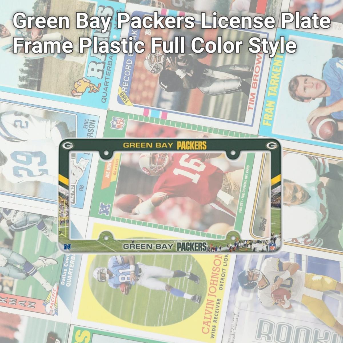 Picture of Green Bay Packers License Plate Frame Plastic Full Color Style