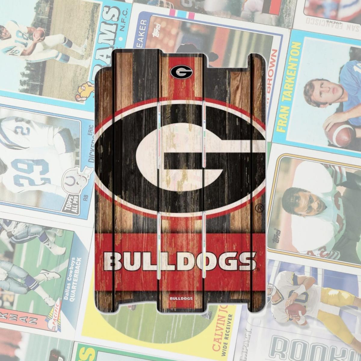 Picture of Georgia Bulldogs Sign 11x17 Wood Fence Style