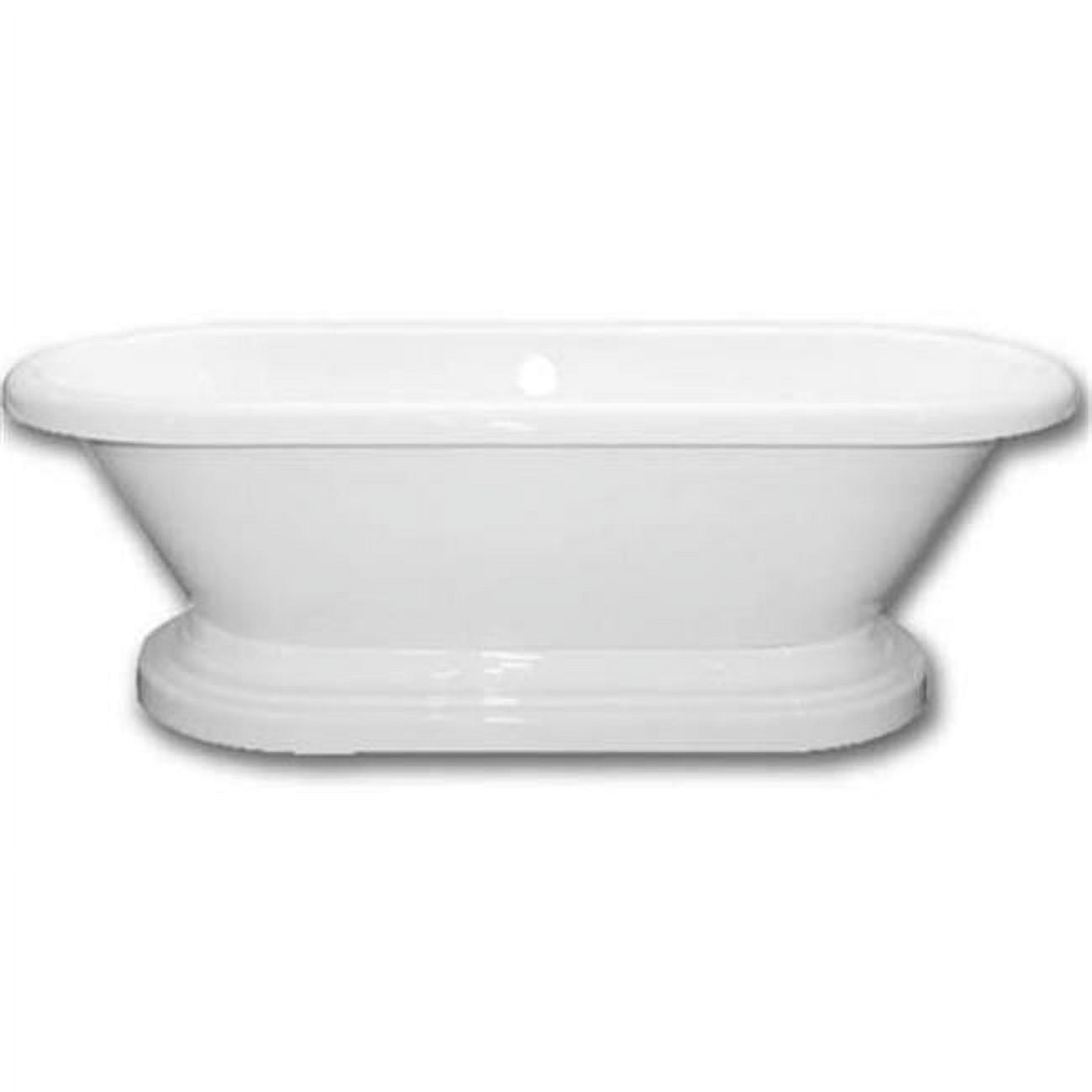 Ade60-ped-nh 60 X 30 In. Acrylic Double Ended Pedestal Bathtub With No Faucet Drillings