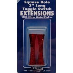 056bp404 Long Square Hole Extension - Red, 2 Per Card