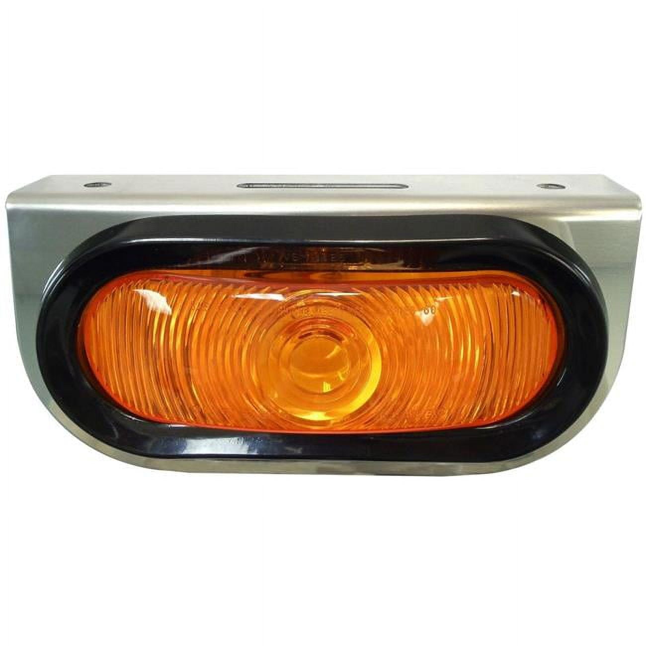 04820402 6.5 In. Ss Mount With Oval Amber Light & Wiring Harness
