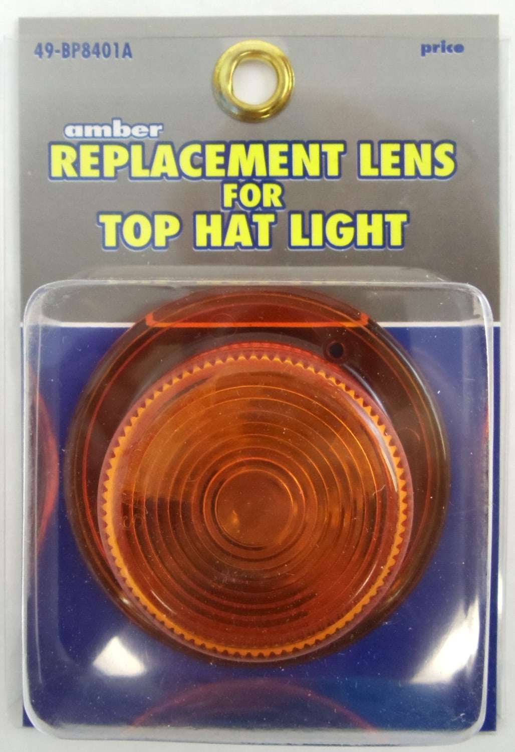 049bp8401a Replacement Lens For Top Hat Light, Amber
