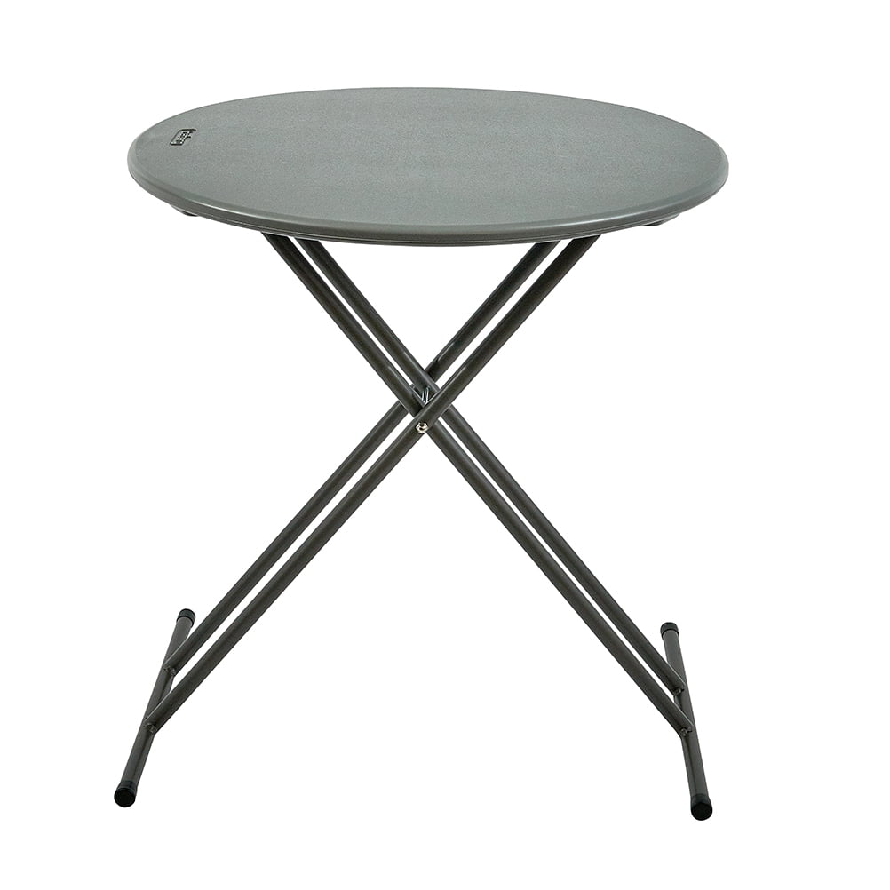 Iceberg 65497 24 In. Indestructable 600 Series Round Too Folding Table, Charcoal