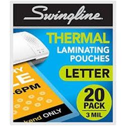 3202021 Swingline Thermal Laminating Pouch Letter Size - Pack Of 40