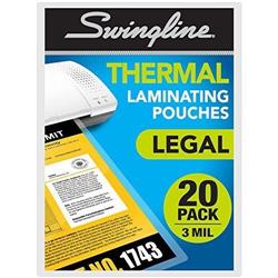 3202061 3 Mil Swingline Thermal Laminating Sheets Pouches Legal Size Pouch - Pack Of 24