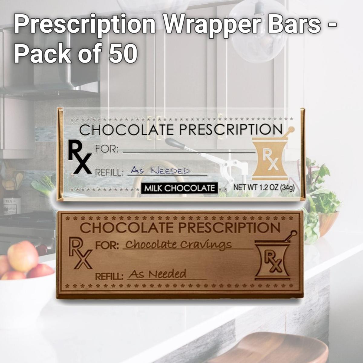 Picture of Chocolate Chocolate 310030 Prescription Wrapper Bars - Pack of 50