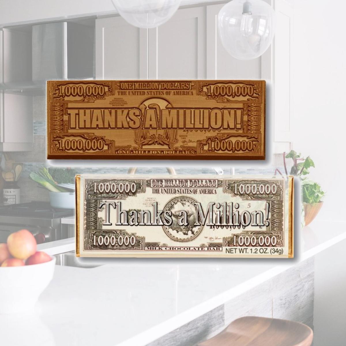 Picture of Chocolate Chocolate 310025 Thanks A Million Wrapper Bars - Pack of 50