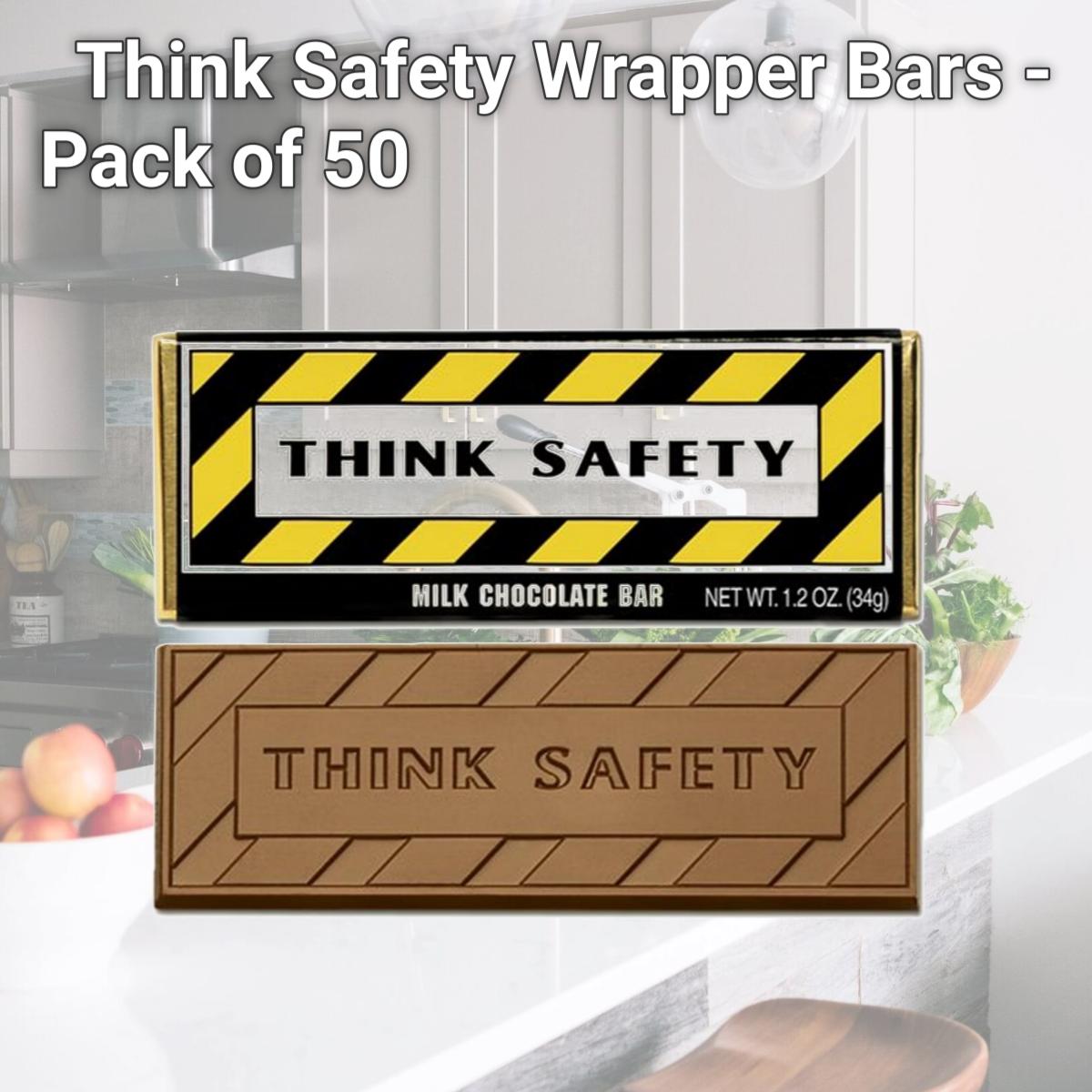 Picture of Chocolate Chocolate 310015 Think Safety Wrapper Bars - Pack of 50