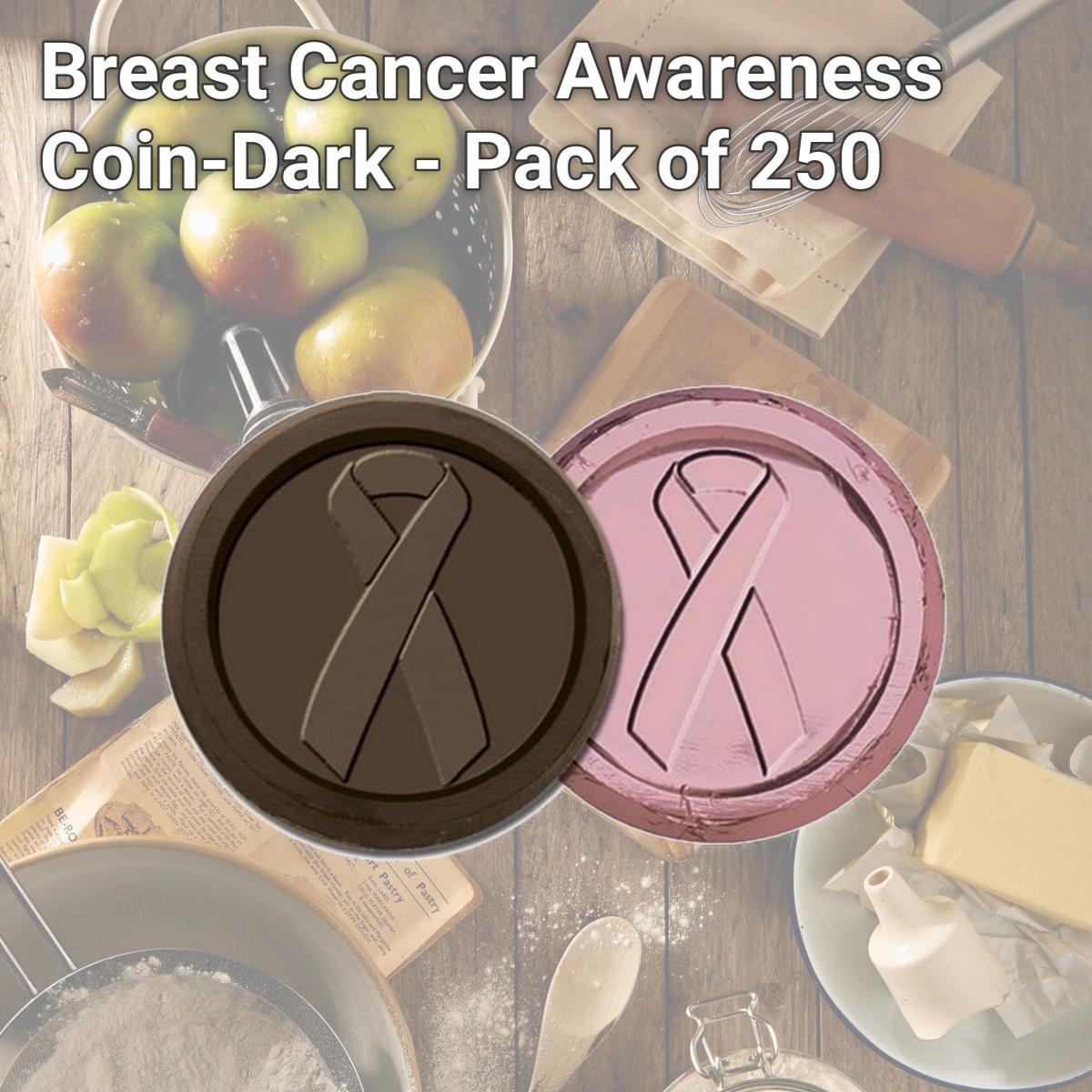 Picture of Chocolate Chocolate 325000 Breast Cancer Awareness Coin-Dark - Pack of 250