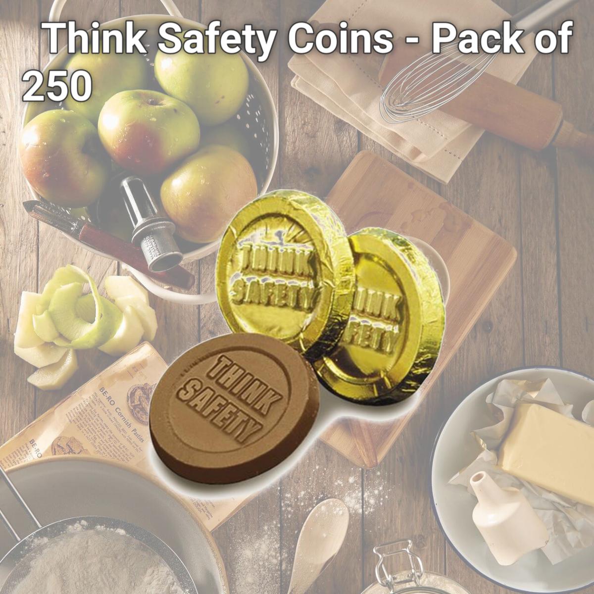 Picture of Chocolate Chocolate 325005 Think Safety Coins - Pack of 250