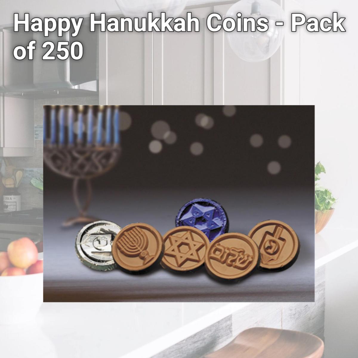 Picture of Chocolate Chocolate 325002 Happy Hanukkah Coins - Pack of 250