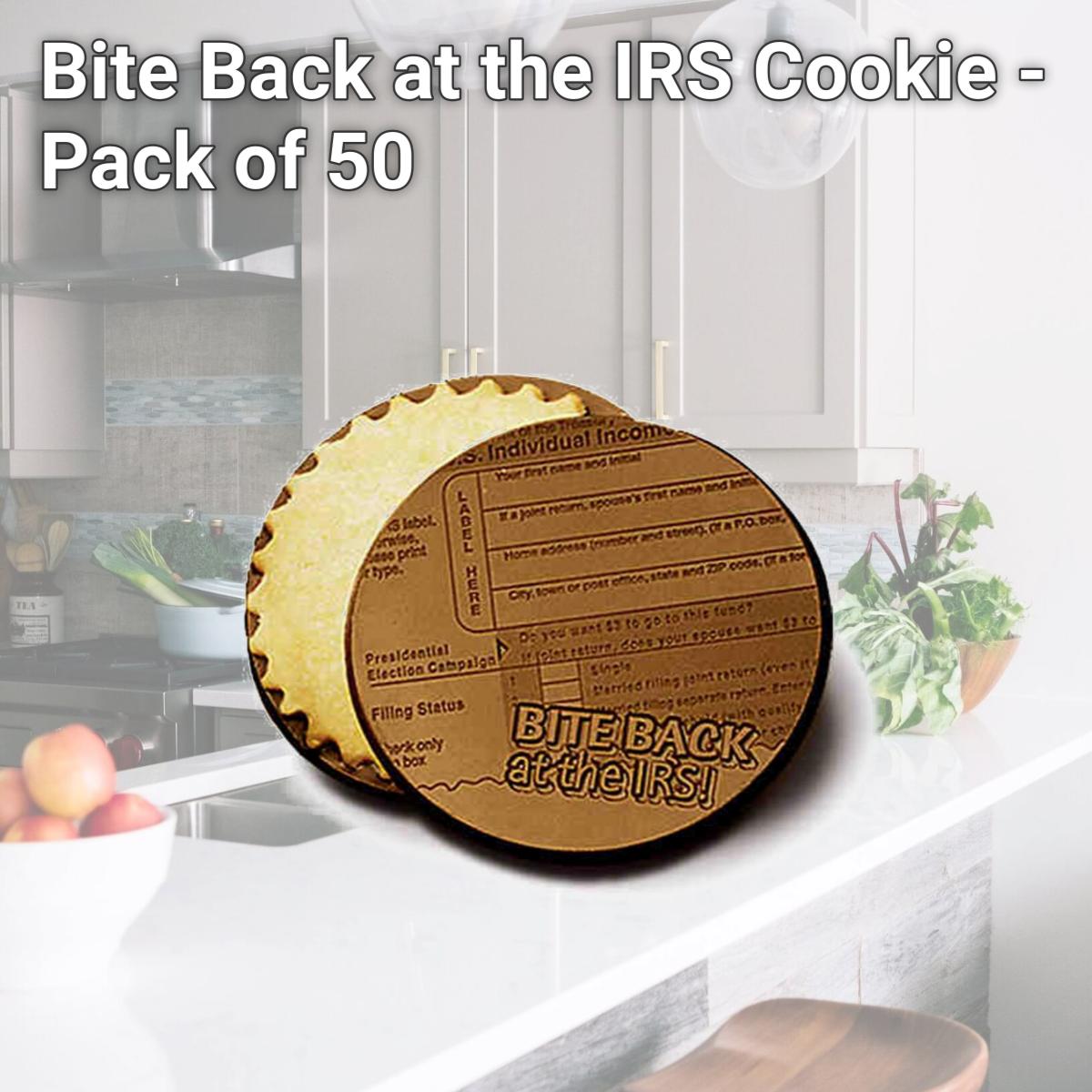 Picture of Chocolate Chocolate 320420 Bite Back at the IRS Cookie - Pack of 50