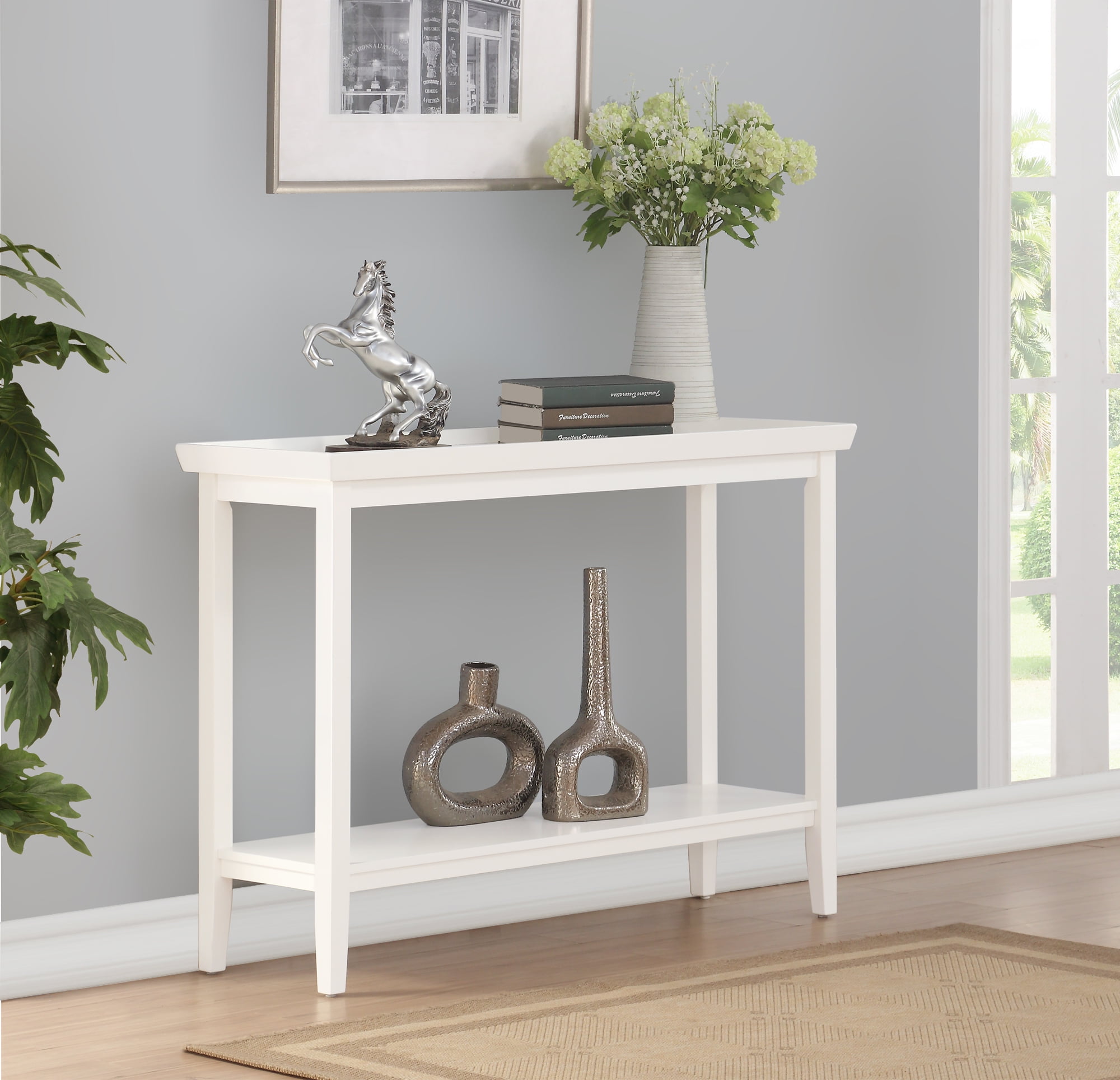 501099w Ledgewood Console White Table