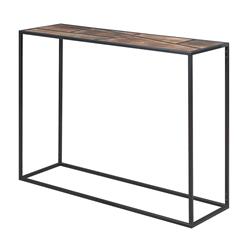 414899 Geo Console Table, Wood Top & Black Frame - 30 X 12 X 42 In.