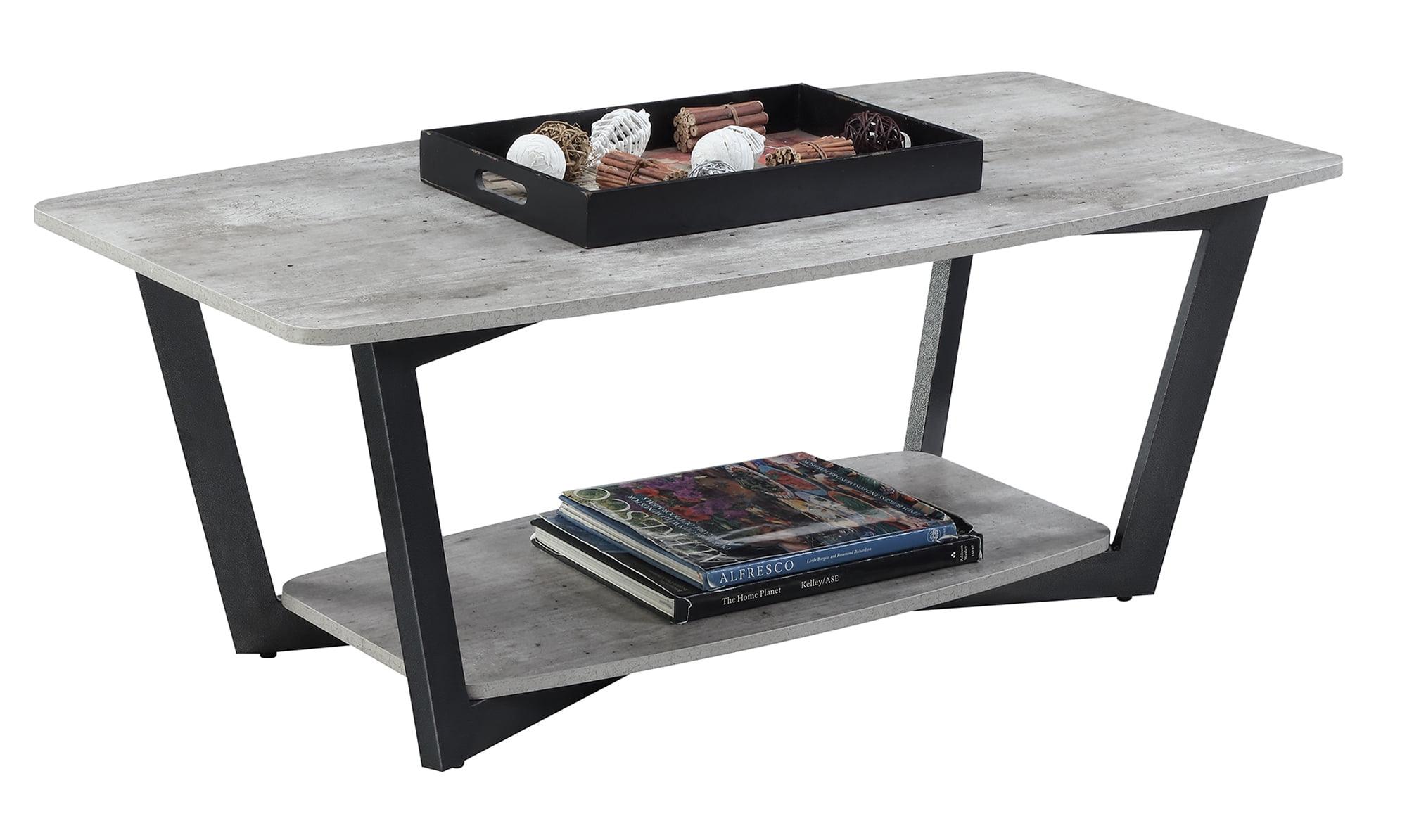 111282gy Coffee Table, Faux Birch - 47.25 X 23.75 X 18 In.